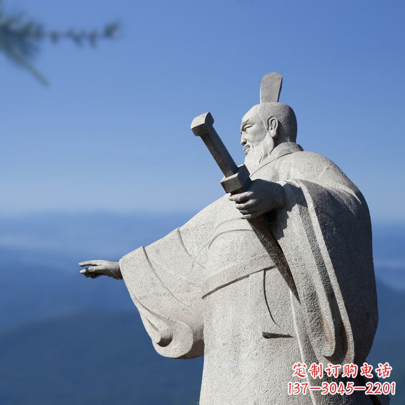 内蒙古秦始皇石雕像展现绝代霸气