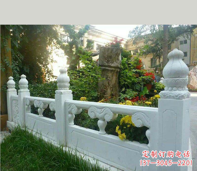 内蒙古别墅汉白玉栏板景观石雕