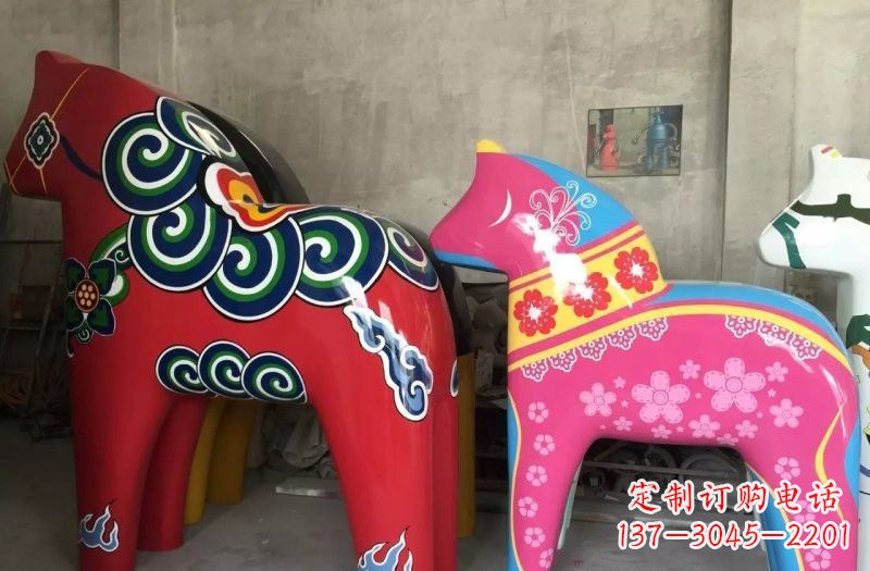 内蒙古新颖独角兽彩绘玻璃钢装饰品