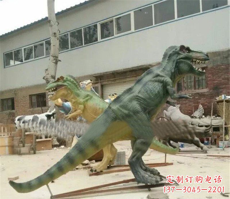 内蒙古玻璃钢制作的恐龙雕塑