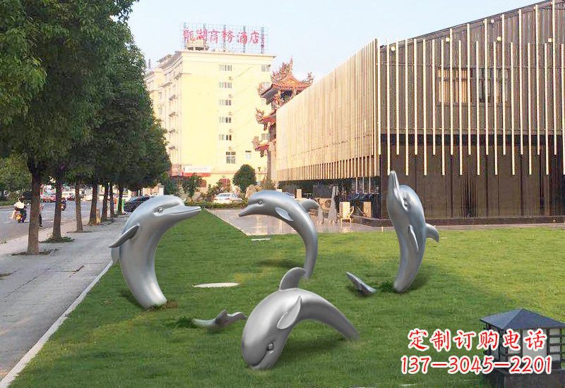 内蒙古不锈钢海豚雕塑艺术与环保的完美结合