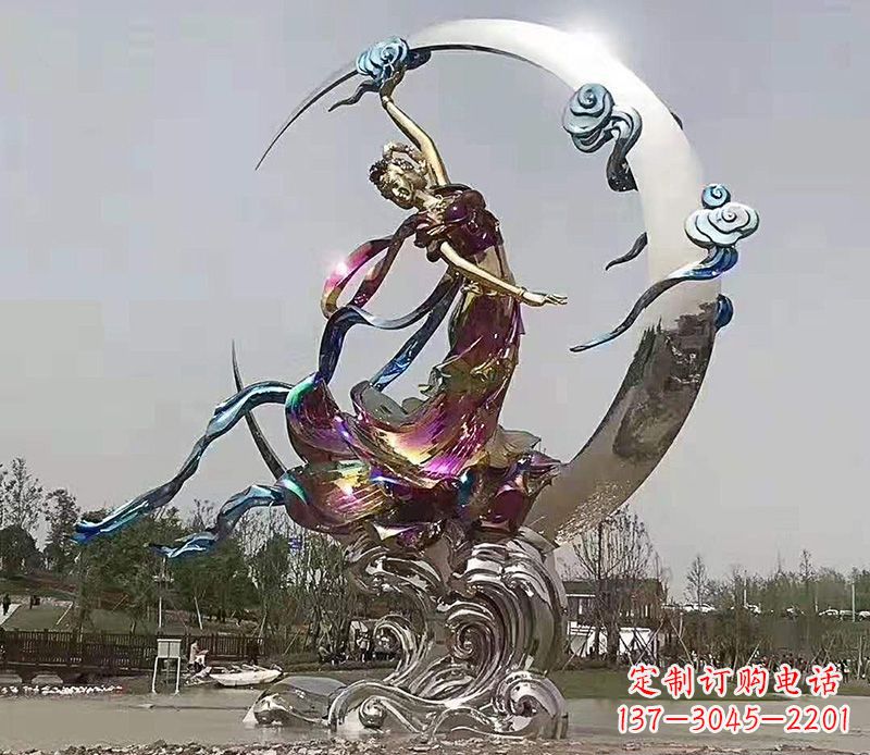 内蒙古不锈钢嫦娥奔月雕塑