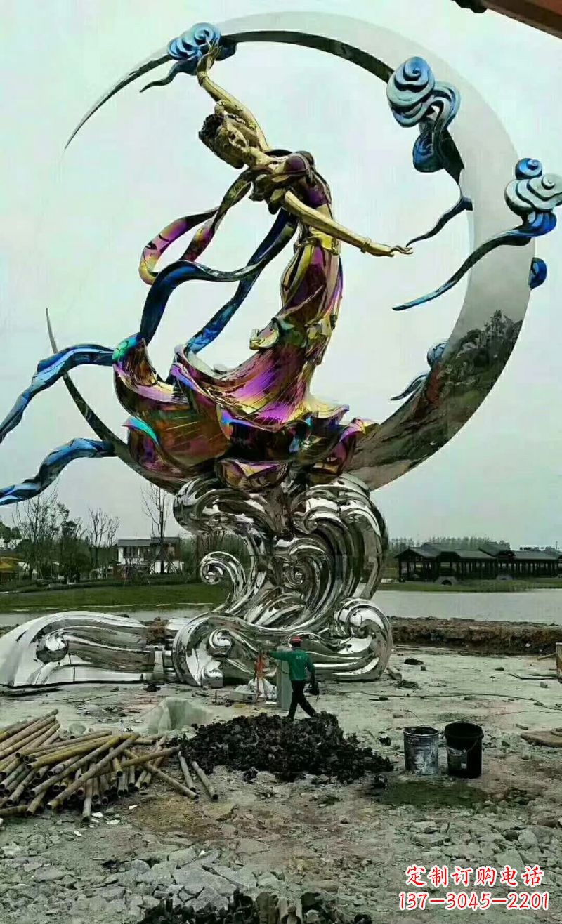 内蒙古不锈钢嫦娥奔月雕塑