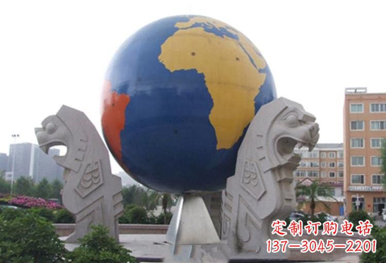内蒙古不锈钢城市彩色地球雕塑让世界变得更美