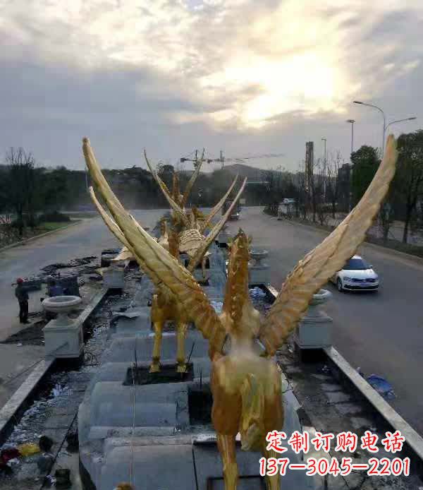 内蒙古不锈钢城市飞龙——雕塑作品精美绝伦
