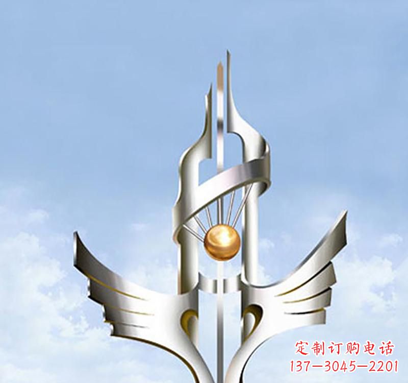 内蒙古以不锈钢为材料的翅膀雕塑