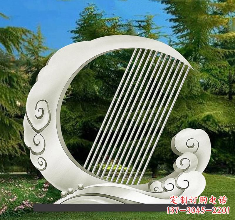 内蒙古精美的不锈钢月亮雕塑