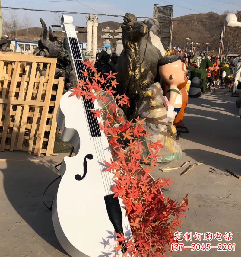 内蒙古不锈钢大提琴雕塑—精致的艺术精品