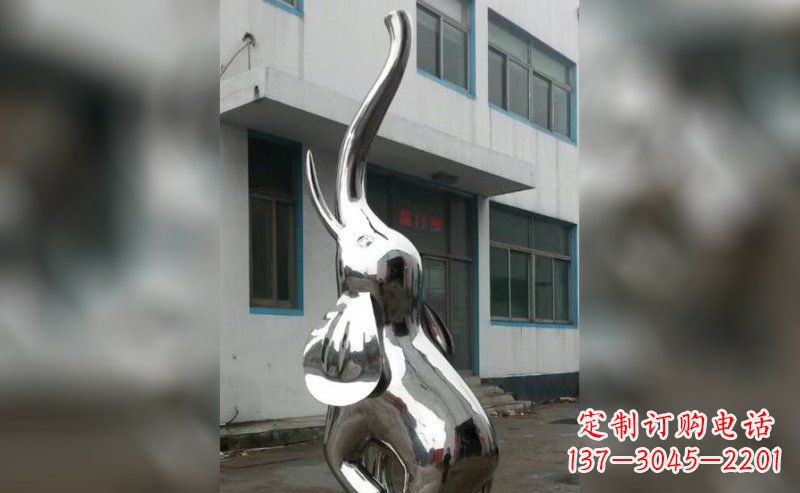 内蒙古精致的不锈钢大象雕塑