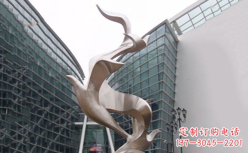 内蒙古不锈钢大雁雕塑