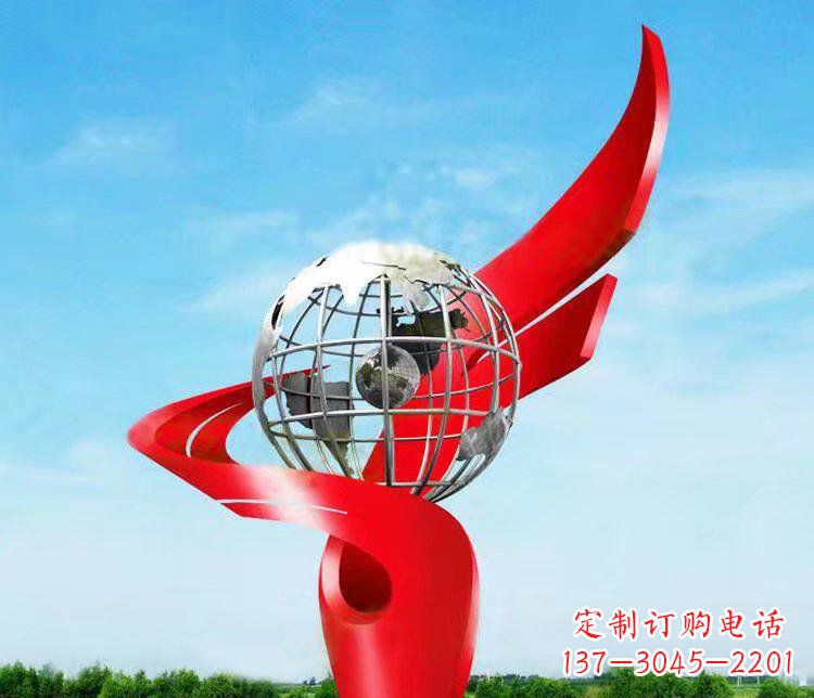 内蒙古不锈钢地球雕塑精美的艺术品