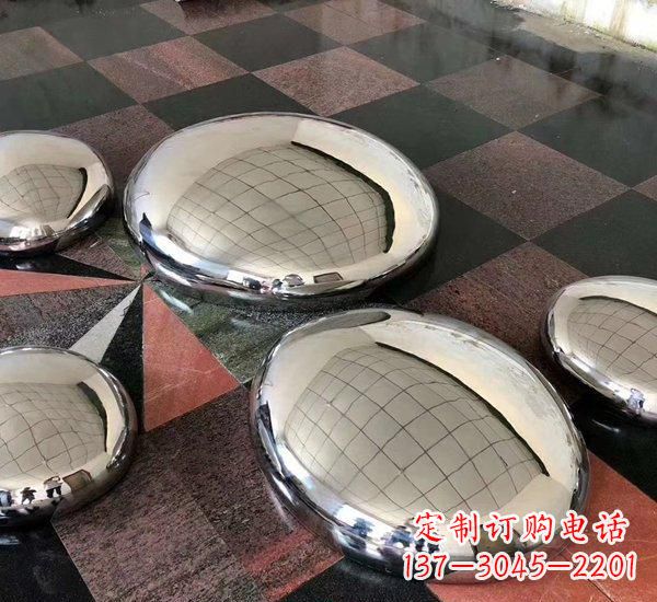 内蒙古精致的不锈钢鹅卵石雕塑
