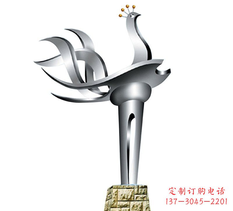 内蒙古不锈钢凤凰雕塑——精致的艺术之作
