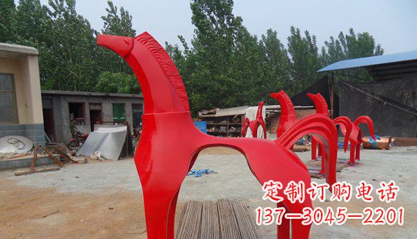 内蒙古不锈钢抽象马雕塑 (3)
