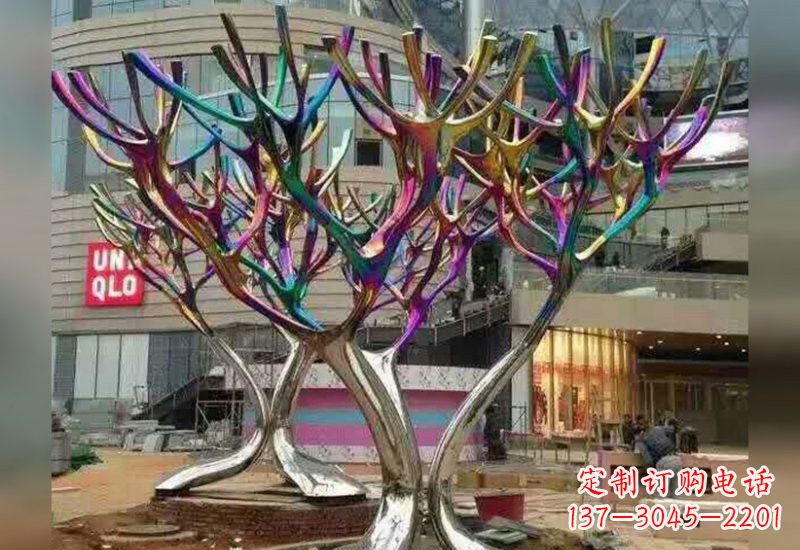 内蒙古不锈钢树枝雕塑自然的美丽
