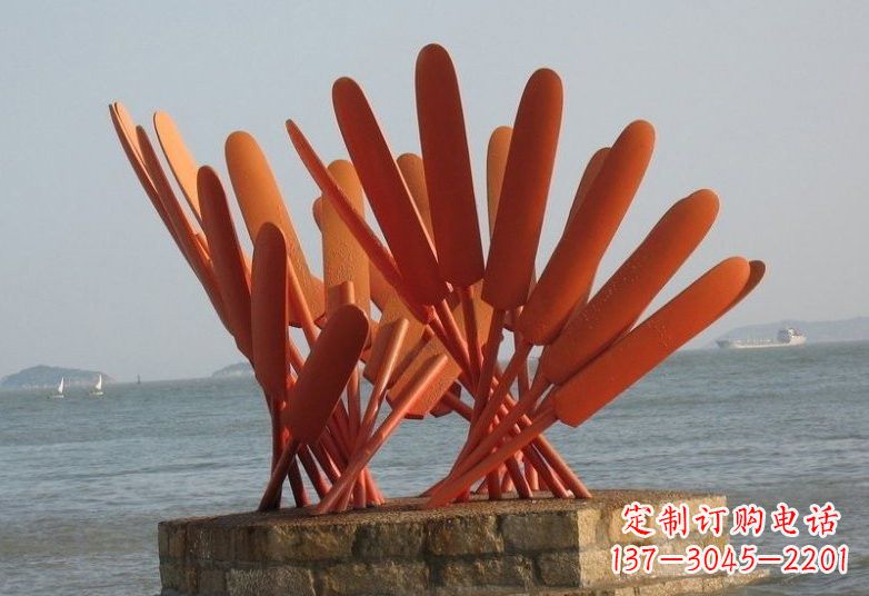 内蒙古不锈钢船桨雕塑经典的海洋景观