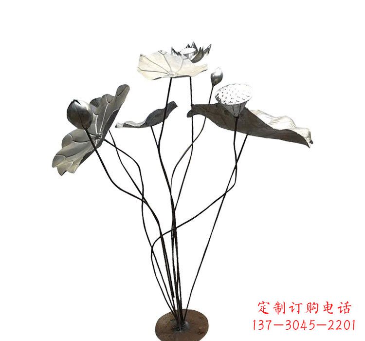 内蒙古不锈钢锻造莲花雕塑精美外形,长久耐用