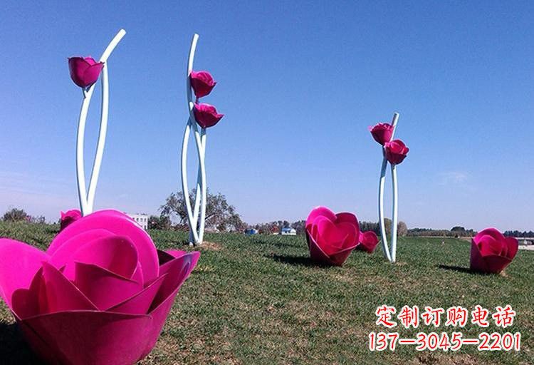 内蒙古不锈钢玫瑰雕塑美丽的艺术之作