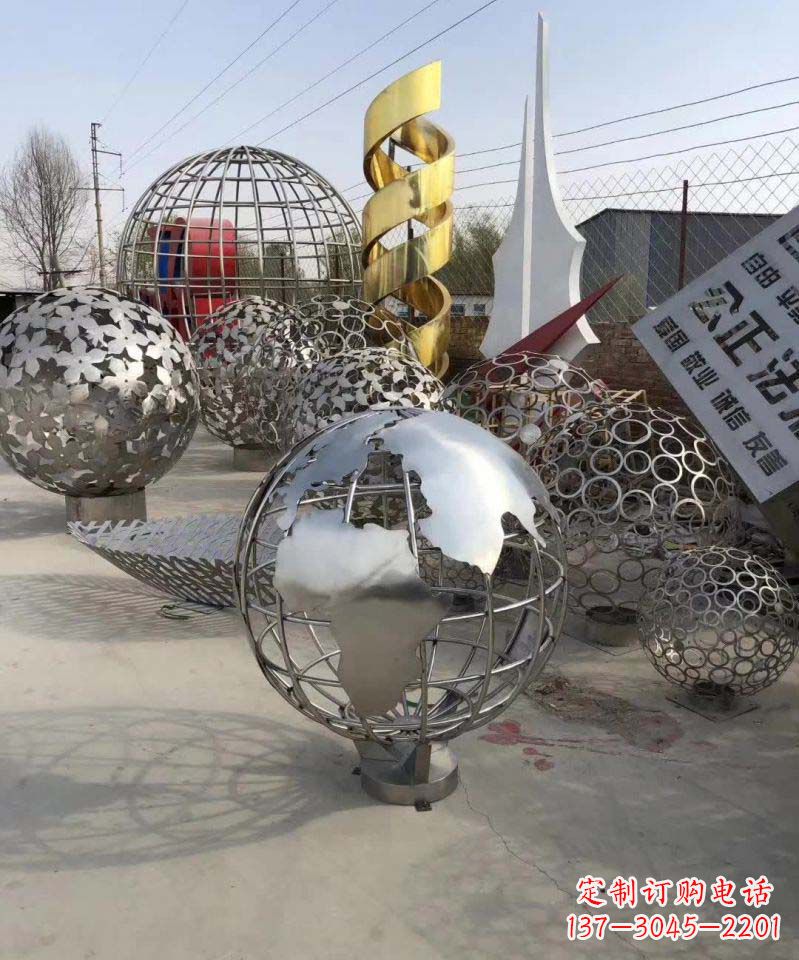 内蒙古不锈钢地球雕塑融合艺术与自然的完美结合