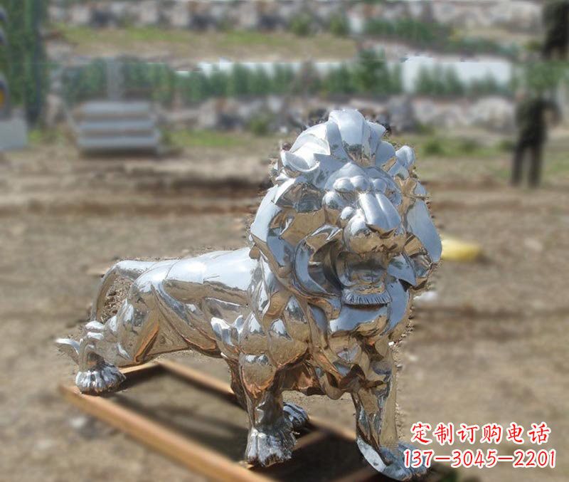 内蒙古不锈钢雕刻的狮子