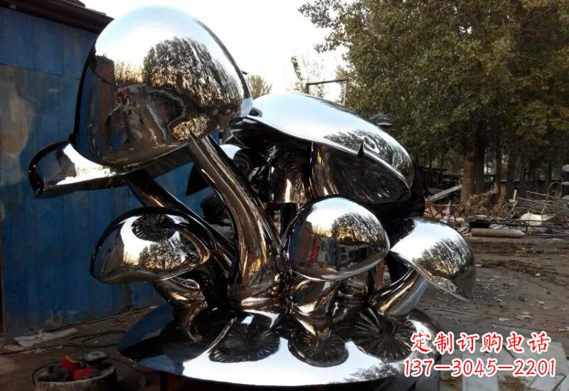 内蒙古不锈钢公园蘑菇雕塑