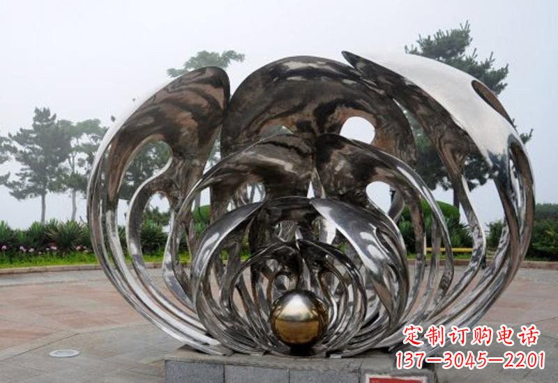 内蒙古不锈钢贝壳雕塑海洋风情的精美礼赞