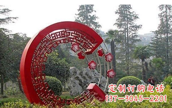 内蒙古不锈钢公园圆环雕塑——精美的艺术瑰宝