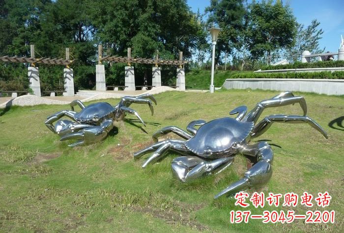 内蒙古不锈钢螃蟹雕塑美丽的象征