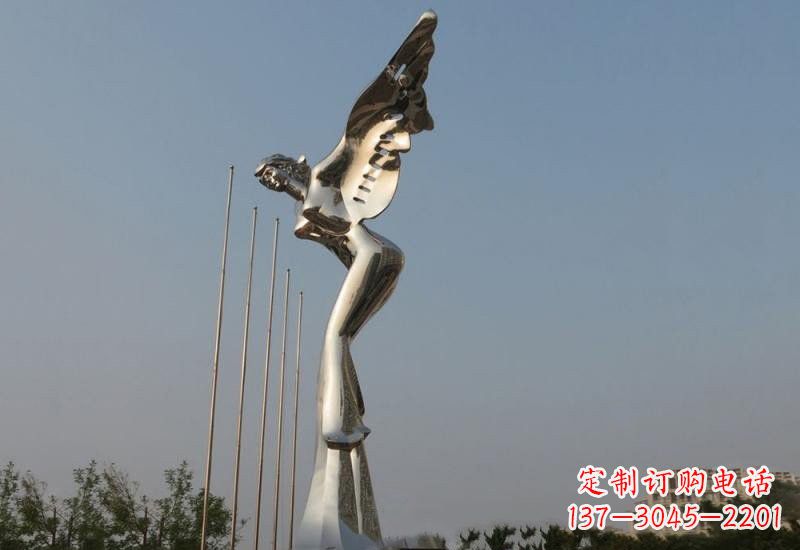 内蒙古不锈钢天使雕塑精美而优雅