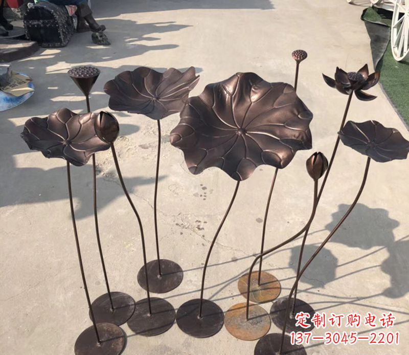 内蒙古不锈钢荷花雕塑传承传统文化