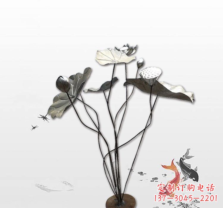 内蒙古不锈钢荷叶雕塑艺术的精美结合