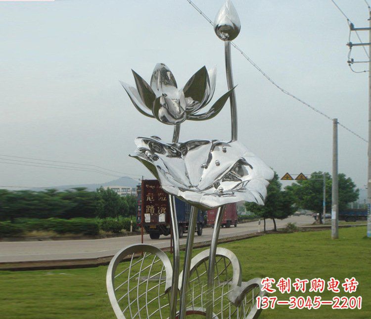 内蒙古精美不锈钢荷叶雕塑