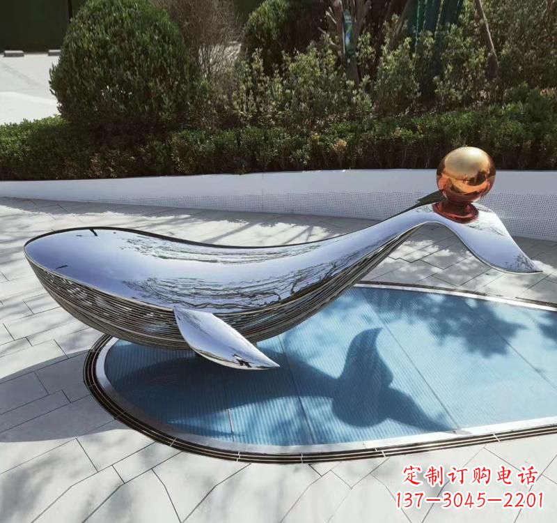 内蒙古不锈钢海豚雕塑精美而优雅