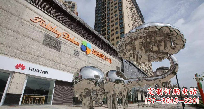 内蒙古不锈钢门前的大象雕塑