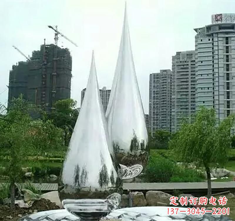 内蒙古不锈钢水滴拱门雕塑