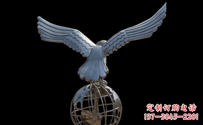 内蒙古雄鹰的翱翔——不锈钢雄鹰雕塑