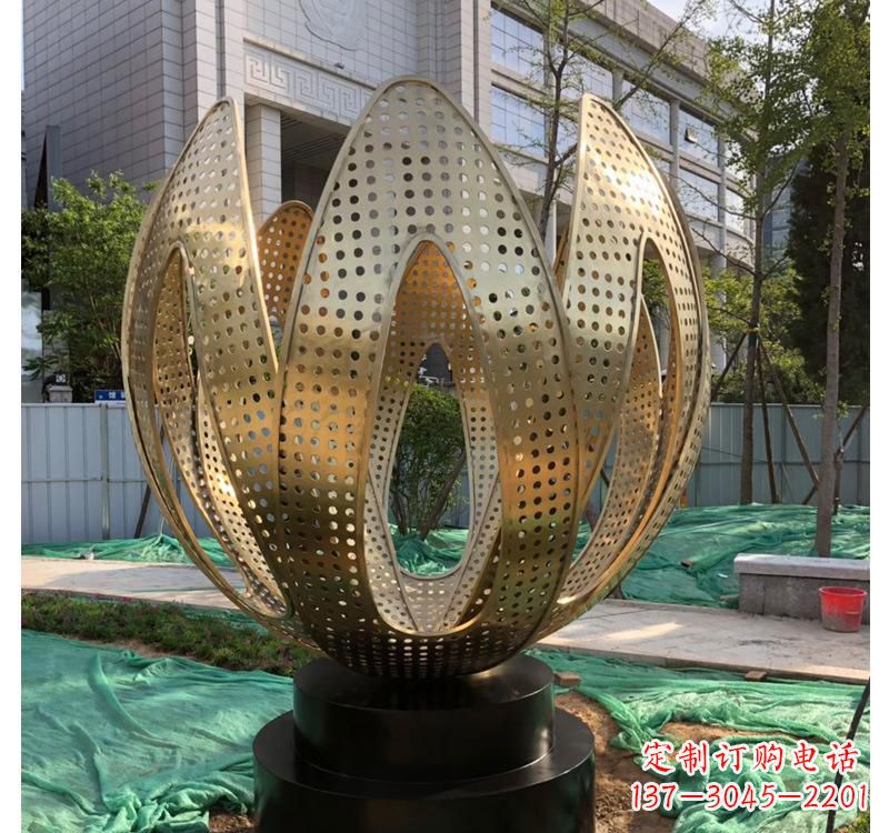 内蒙古不锈钢拱门雕塑以艺术之美装点园林