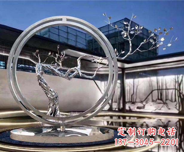 内蒙古不锈钢圆环景观雕塑给城市带来活力与美感