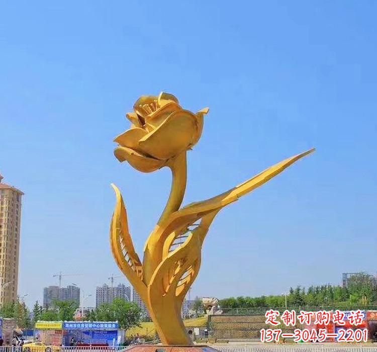 内蒙古精美不锈钢紫荆花雕塑