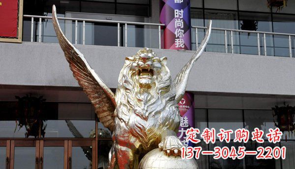 内蒙古铜雕狮子西洋狮子的精美雕塑