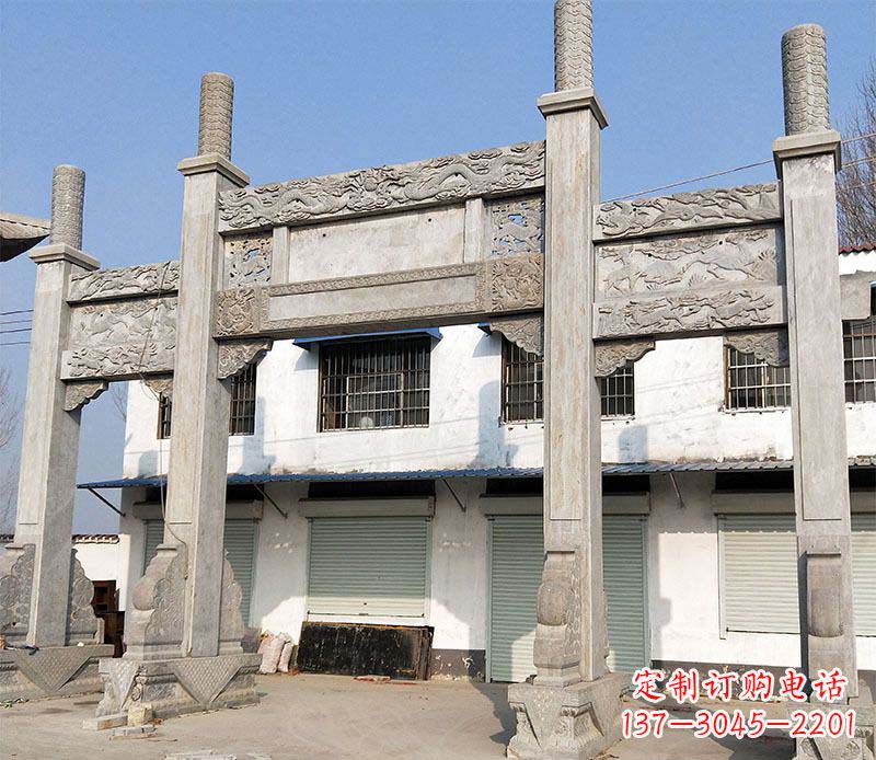 内蒙古石牌坊雕塑——传承中国传统文化