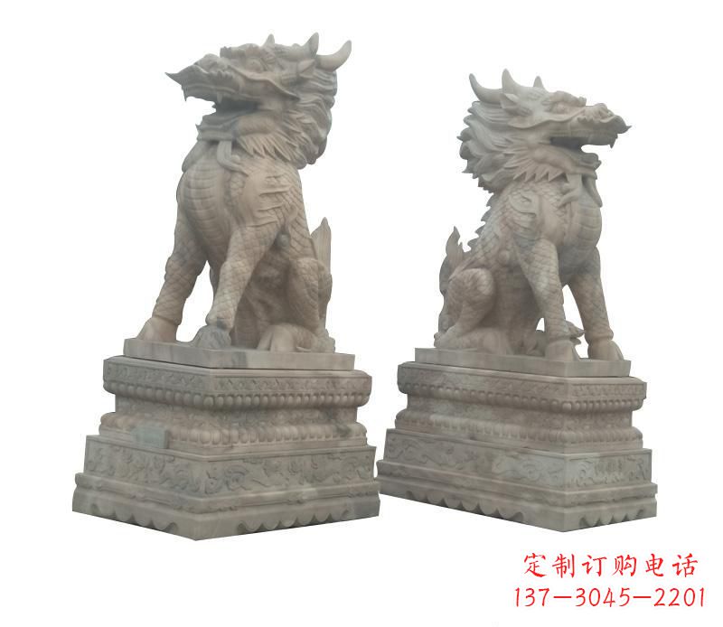 内蒙古大理石麒麟神秘之门的守护者