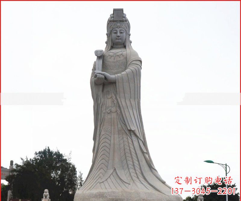 内蒙古大理石大型妈祖神像雕塑