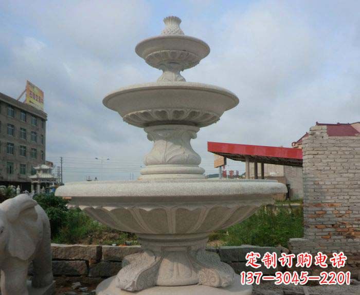内蒙古喷泉雕塑灵动精致的大理石美