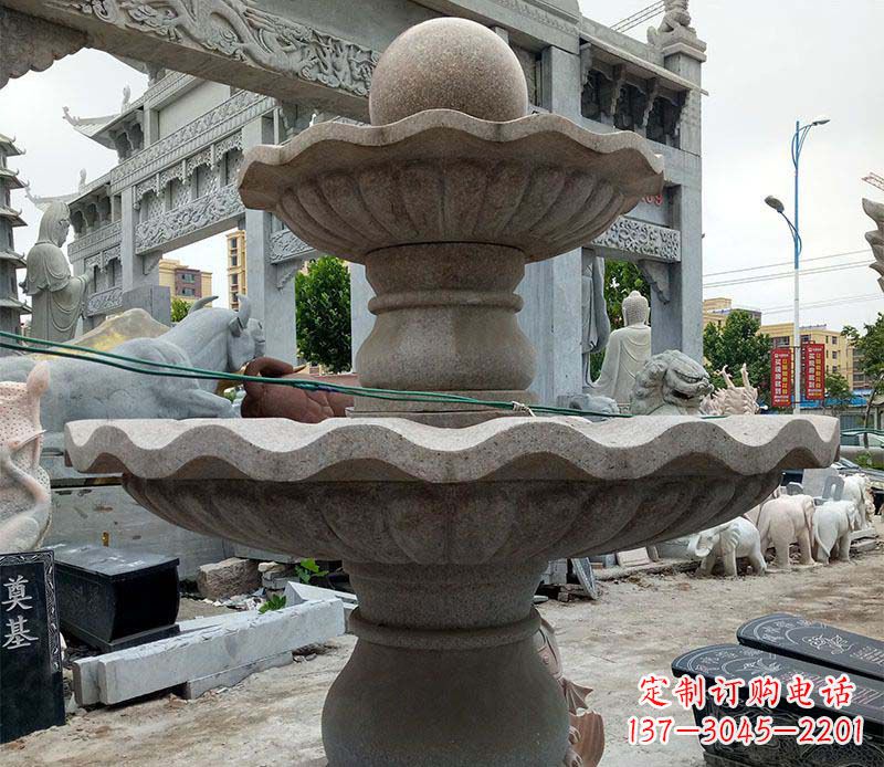 内蒙古大理石多层喷泉石雕