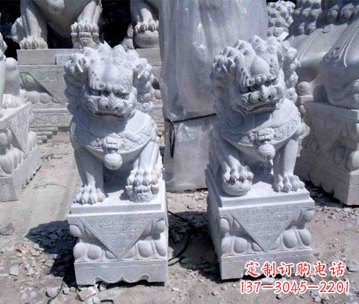 内蒙古大理石仿古石狮子