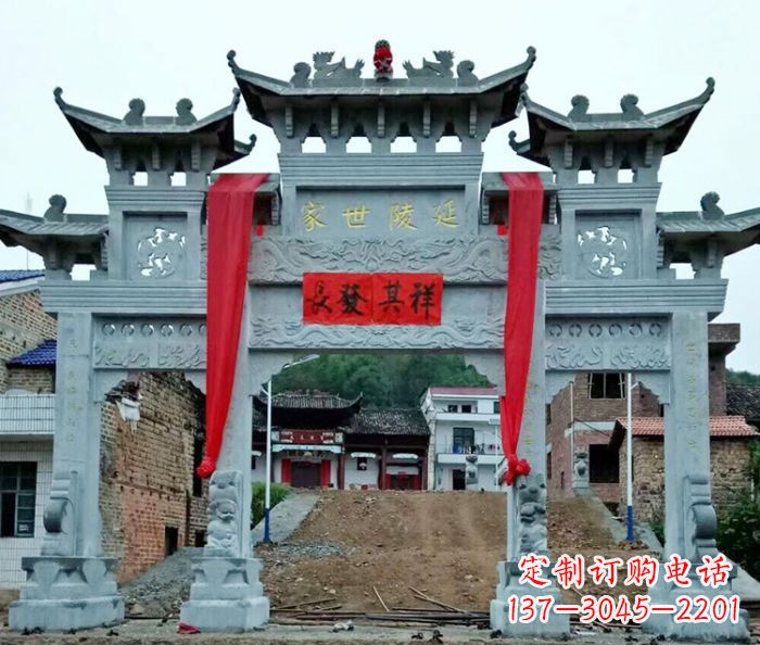 内蒙古精美大理石牌坊雕塑