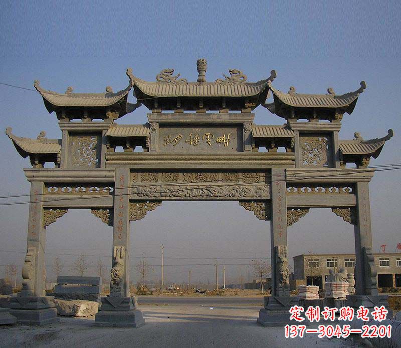 内蒙古大理石牌楼雕塑定制