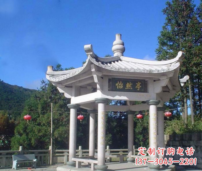 内蒙古精美大理石凉亭雕塑