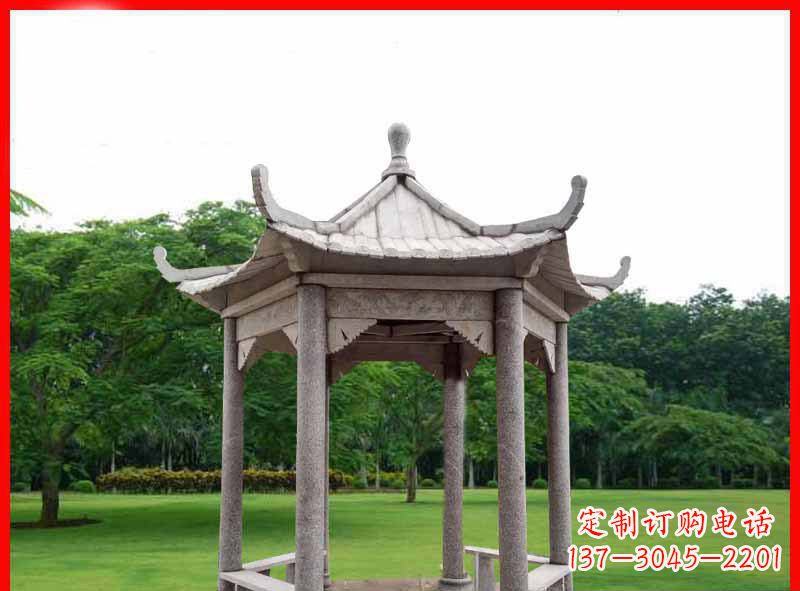 内蒙古精致大理石凉亭雕塑